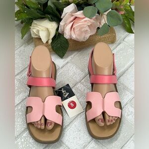 Art Class Pink and Tan Women's Sandals